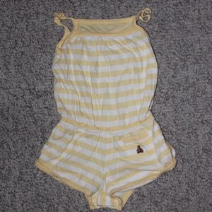 Baby Gap 100% Cotton Yellow & White Romper